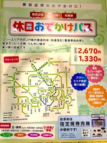 JR東日本の休日おでかけパスのポスター