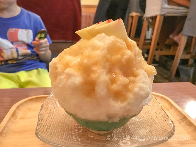 めがね庵のかき氷、桃