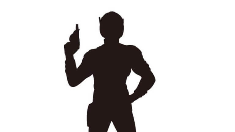 ヒーローのシルエット