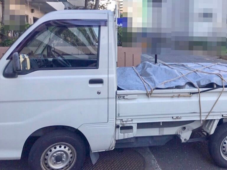 引っ越しのための軽トラレンタカー、荷台の写真