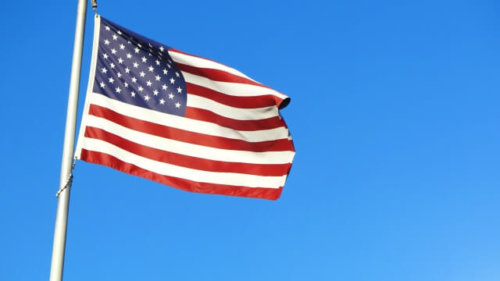 アメリカ合衆国の国旗の写真
